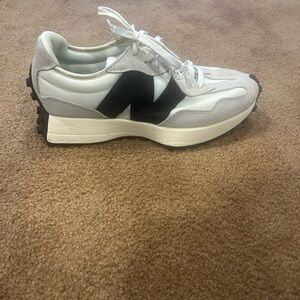 New Balance 327 Black and White Sneakers
